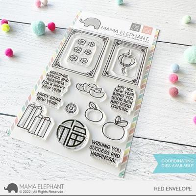 Mama Elephant Clear Stamps - Red Envelope